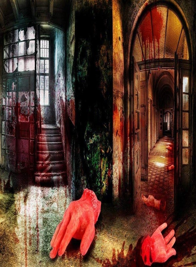 سايج سكوير يد تجميلية مزيفة مربعة من سيج، مثالية للمقالب، دعائم حفلات الهالوين، ديكورات تنكرية (يد قصيرة بإصبع مكسور) (متعددة الألوان) - Image 4